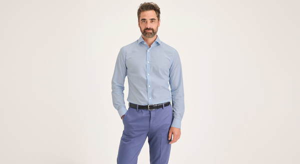 dockers Crafted Shirt Slim Fit Bel Air Blue