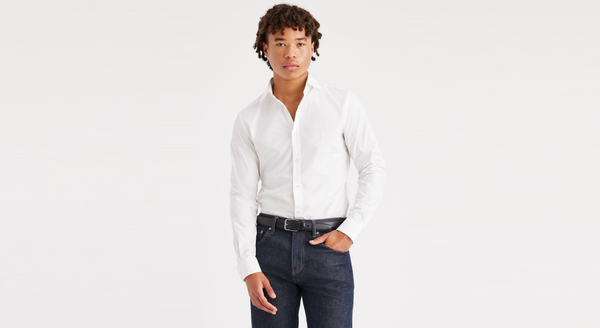 dockers Crafted Shirt Slim Fit Lucent White