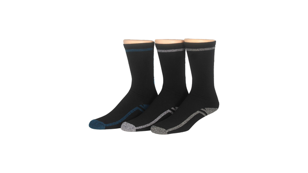 Dockers Crew Hiker Socks 3 Pack Grey Multi