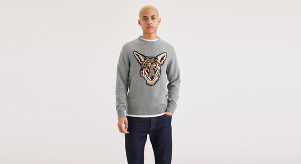 dockers Crewneck Sweater Regular Fit Grey