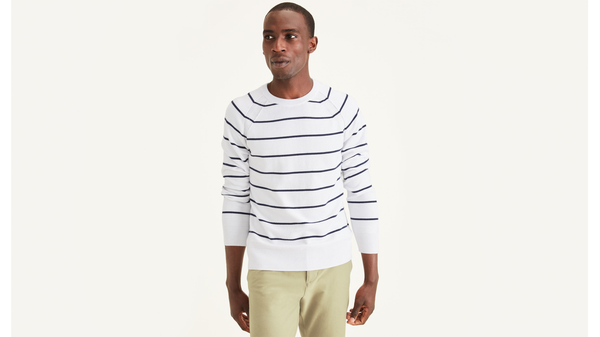 dockers Crewneck Sweater Regular Fit Lucent White