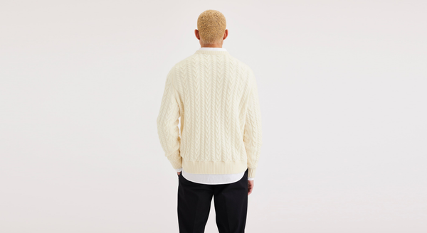 Dockers Crewneck Sweater Regular Fit Winter White