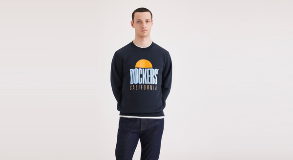 dockers Crewneck Sweatshirt Regular Fit Blue