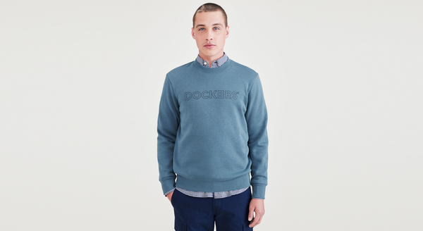 dockers Crewneck Sweatshirt Regular Fit Blue