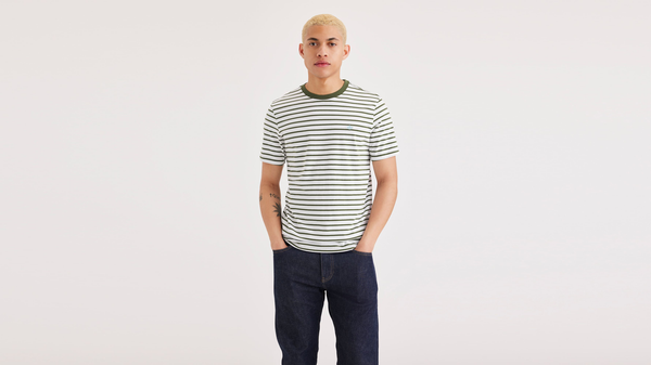 dockers Crewneck Tee Slim Fit Aralia Lucent White