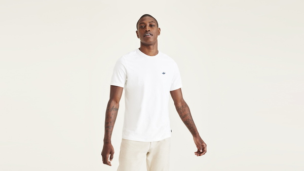 dockers Crewneck Tee Slim Fit Lucent White
