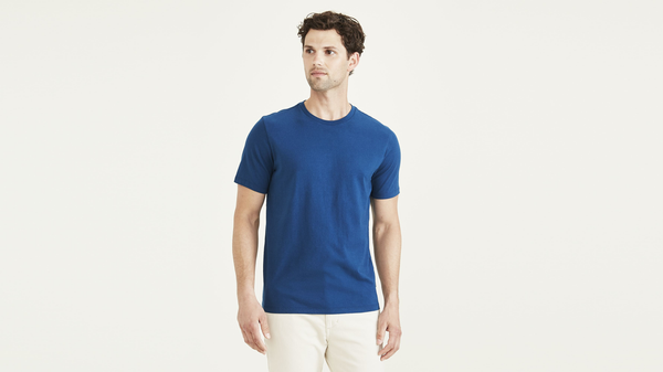 dockers Crewneck Tee Slim Fit Poseidon Blue