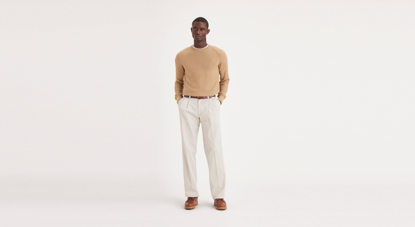 dockers Easy Khakis Pleated Classic Fit Tan