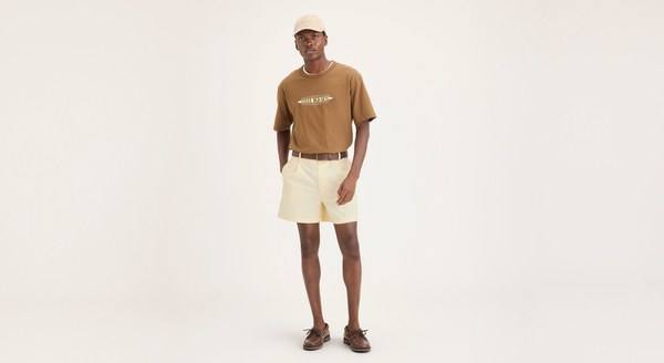 dockers Eighty-Six Pleated Short Khaki