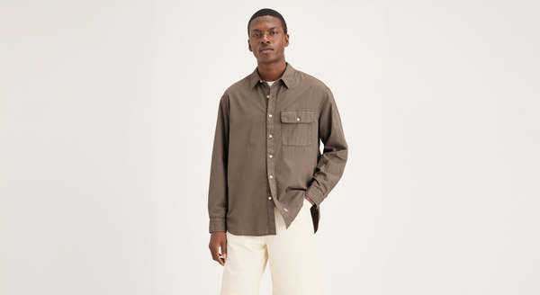 dockers Eighty-Six Shirt Relaxed Fit Brown