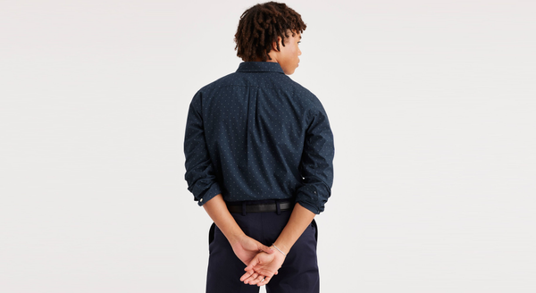 Dockers Essential Button-Up Shirt Classic Fit Blue