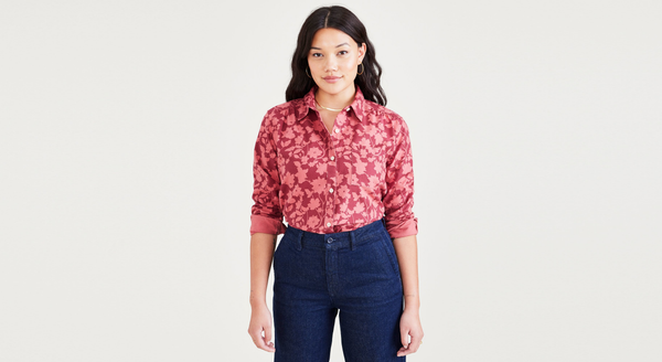 dockers Favorite Button-Up Regular Fit Red