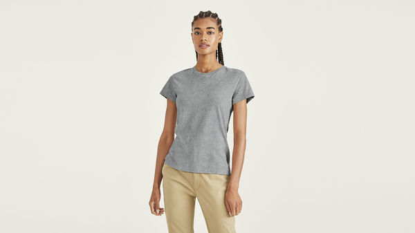 dockers Favorite Tee Shirt Slim Fit Heather Grey