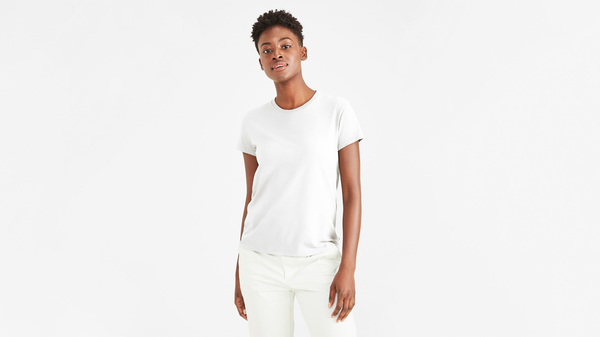 dockers Favorite Tee Shirt Slim Fit Paper White