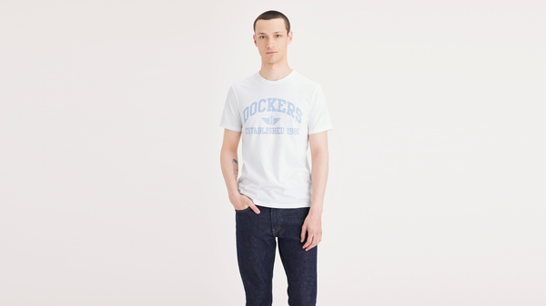 dockers Graphic Tee Slim Fit Lucent White