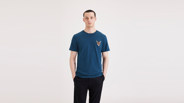 dockers Graphic Tee Slim Fit Posiedon Blue
