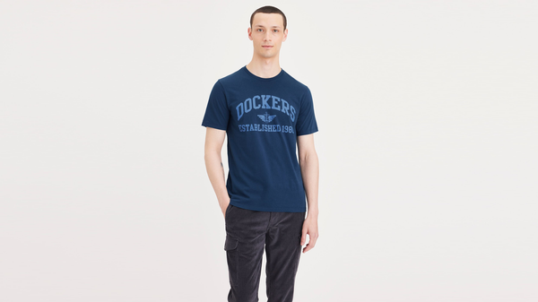 dockers Graphic Tee Slim Fit Posiedon Blue