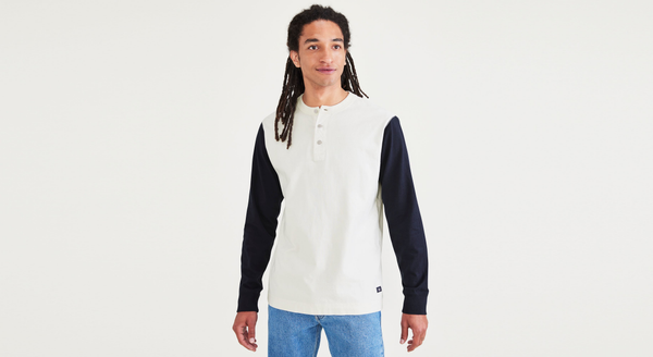 dockers Henley Regular Fit White