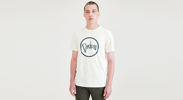 dockers Imprint Graphic Tee Slim Fit White