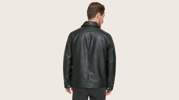 Dockers James Dean Leather Jacket Black