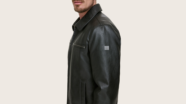 Dockers James Dean Leather Jacket Black