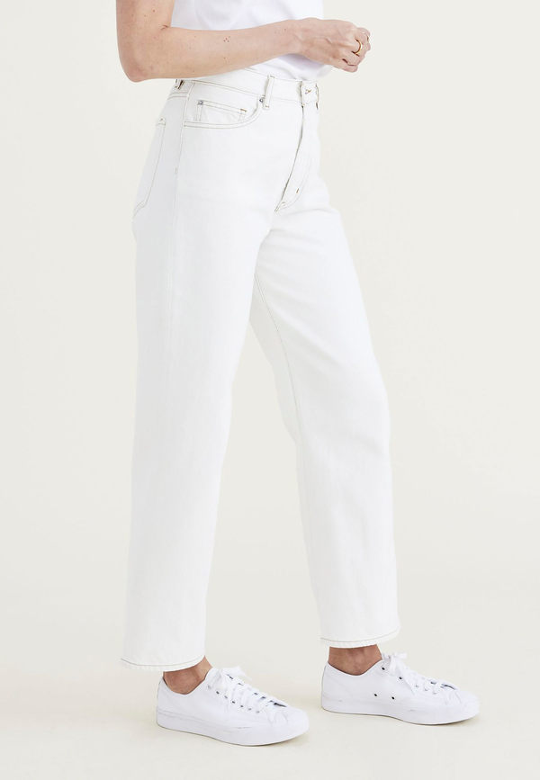 Dockers Jean Cut Pants High Straight Fit White