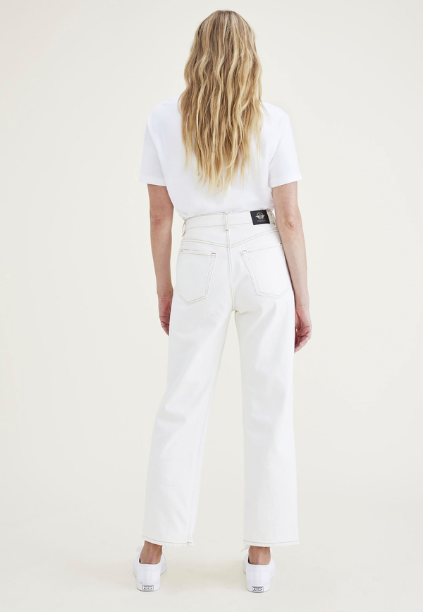 Dockers Jean Cut Pants High Straight Fit White