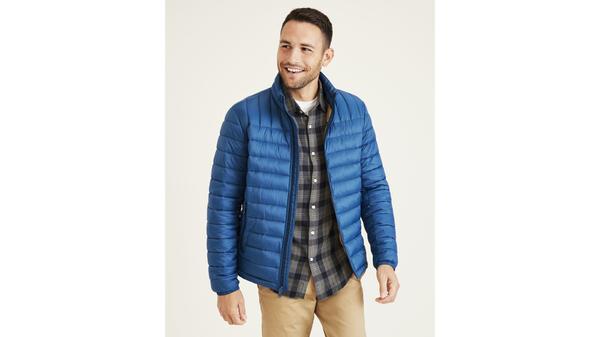dockers Lightweight Nylon Packable Jacket Blue