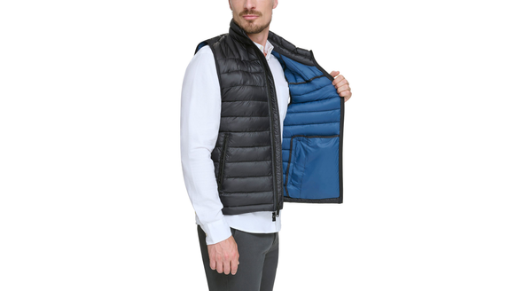 Dockers Lightweight Nylon Packable Vest Black