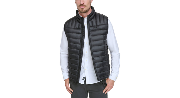 dockers Lightweight Nylon Packable Vest Black