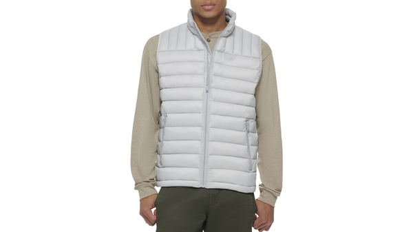dockers Lightweight Nylon Packable Vest Grey