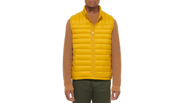 dockers Lightweight Nylon Packable Vest Yellow