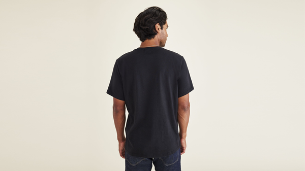 Dockers Logo Tee Slim Fit Black + Wing Anchor