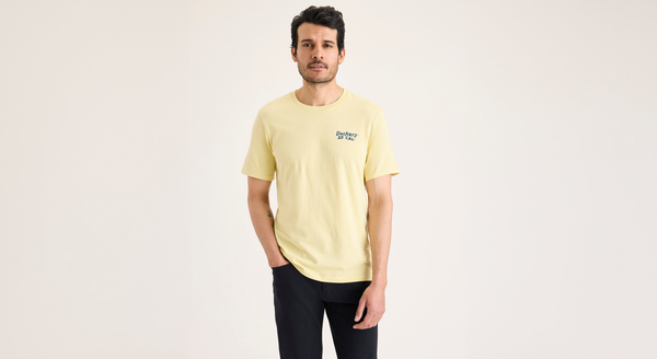 dockers Logo Tee Slim Fit Dusty Yellow