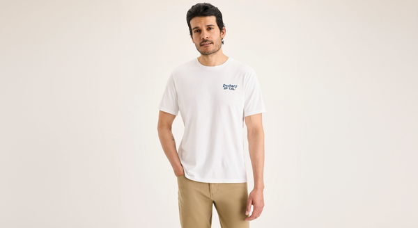 dockers Logo Tee Slim Fit Lucent White