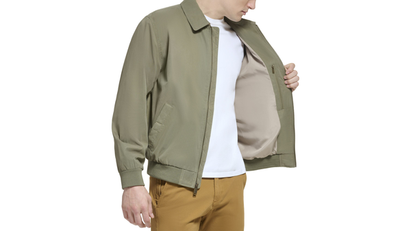 Dockers Microtwill Relaxed Bomber Jacket Green