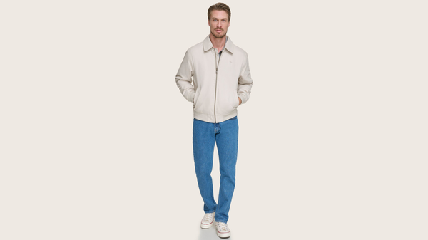 dockers Microtwill Relaxed Bomber Jacket Khaki