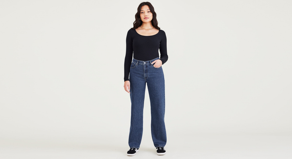 dockers Mid-Rise Jeans Relaxed Fit Blue