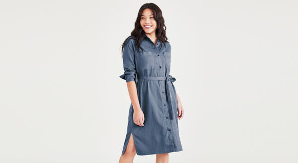 Dockers Midi Dress Relaxed Fit Blue