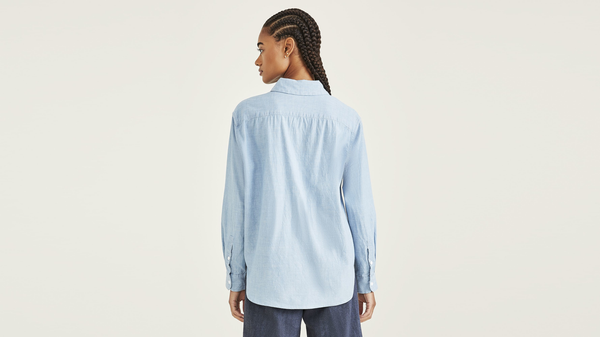 Dockers Original Button-Up Shirt Relaxed Fit Blue