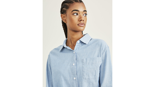 Dockers Original Button-Up Shirt Relaxed Fit Blue