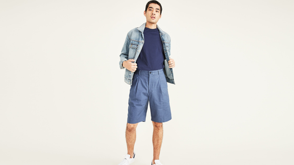 dockers Original Shorts Pleated Blue