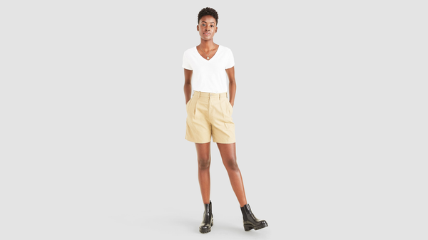 dockers Original Shorts Pleated Tan