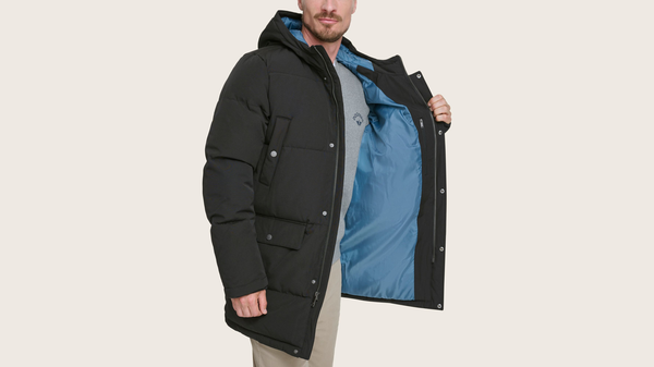 Dockers Quilted Arctic Hooded Parka Black
