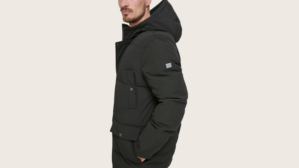 Dockers Quilted Arctic Hooded Parka Black