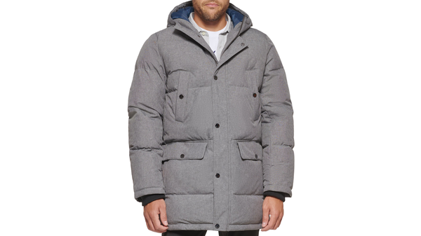 dockers Quilted Arctic Hooded Parka Heather Grey