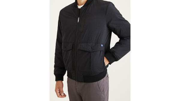 Dockers Recycled Dry Touch Nylon Bomber Black