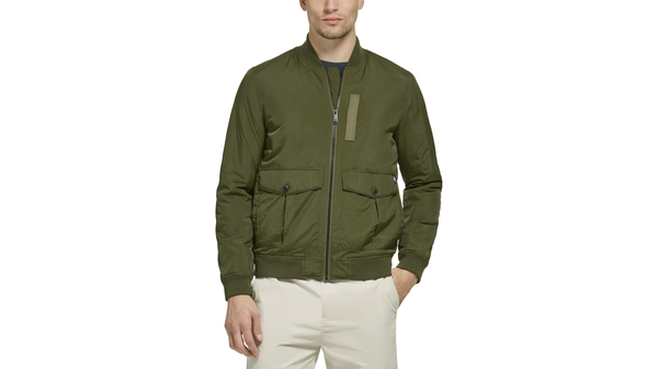dockers Recycled Dry Touch Nylon Bomber Green