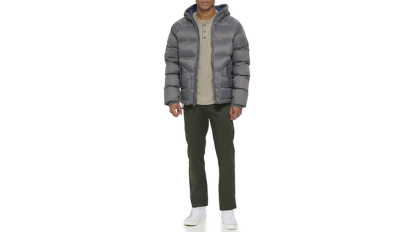 Dockers Recycled Nylon Puffer Parka Grey