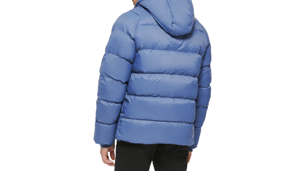 Dockers Recycled Nylon Puffer Parka Ocean Blue